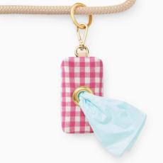 Hot Pink Gingham Waste Bag Dispenser