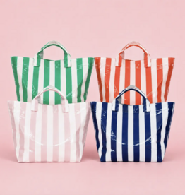 Gloss & Go Colorful Stripe Wipeable Tote Bag