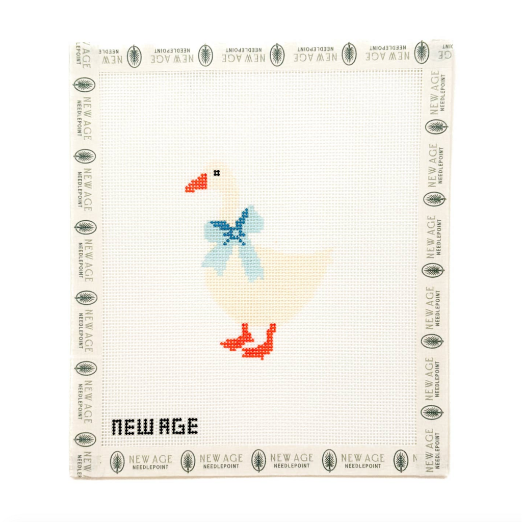 Blue Baby Goose Needlepoint Canvas