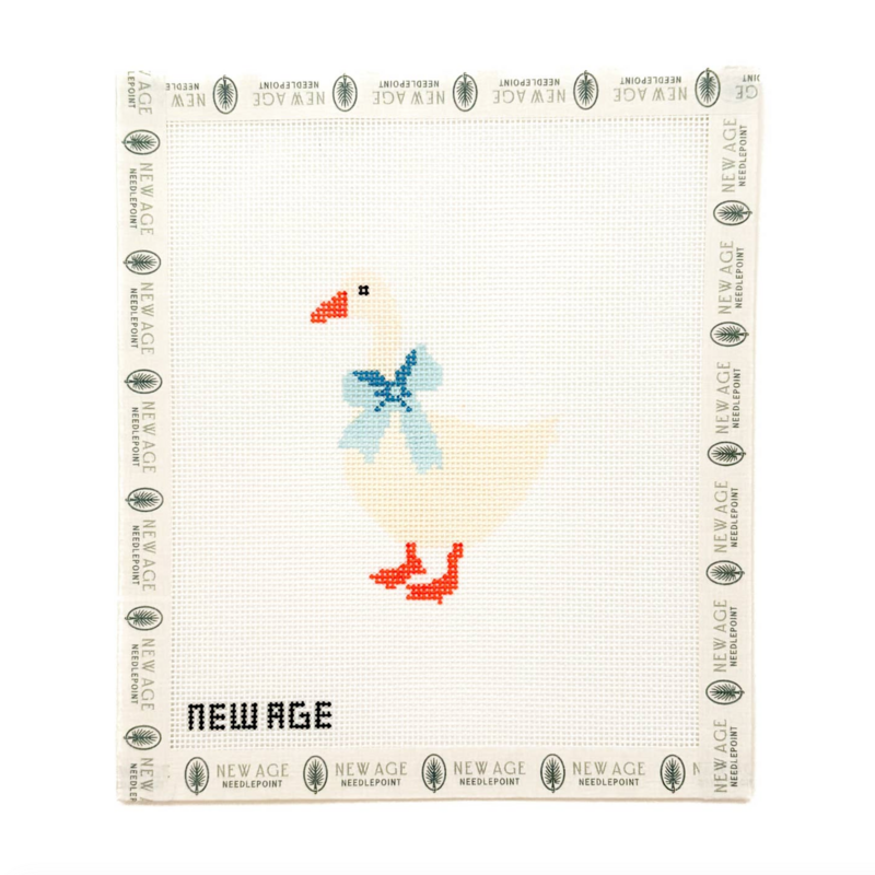 Blue Baby Goose Needlepoint Canvas