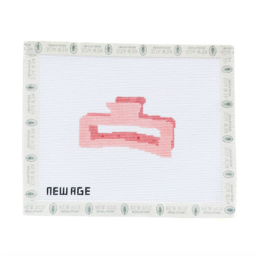 Hair Claw Clip Needlepoint Canvas