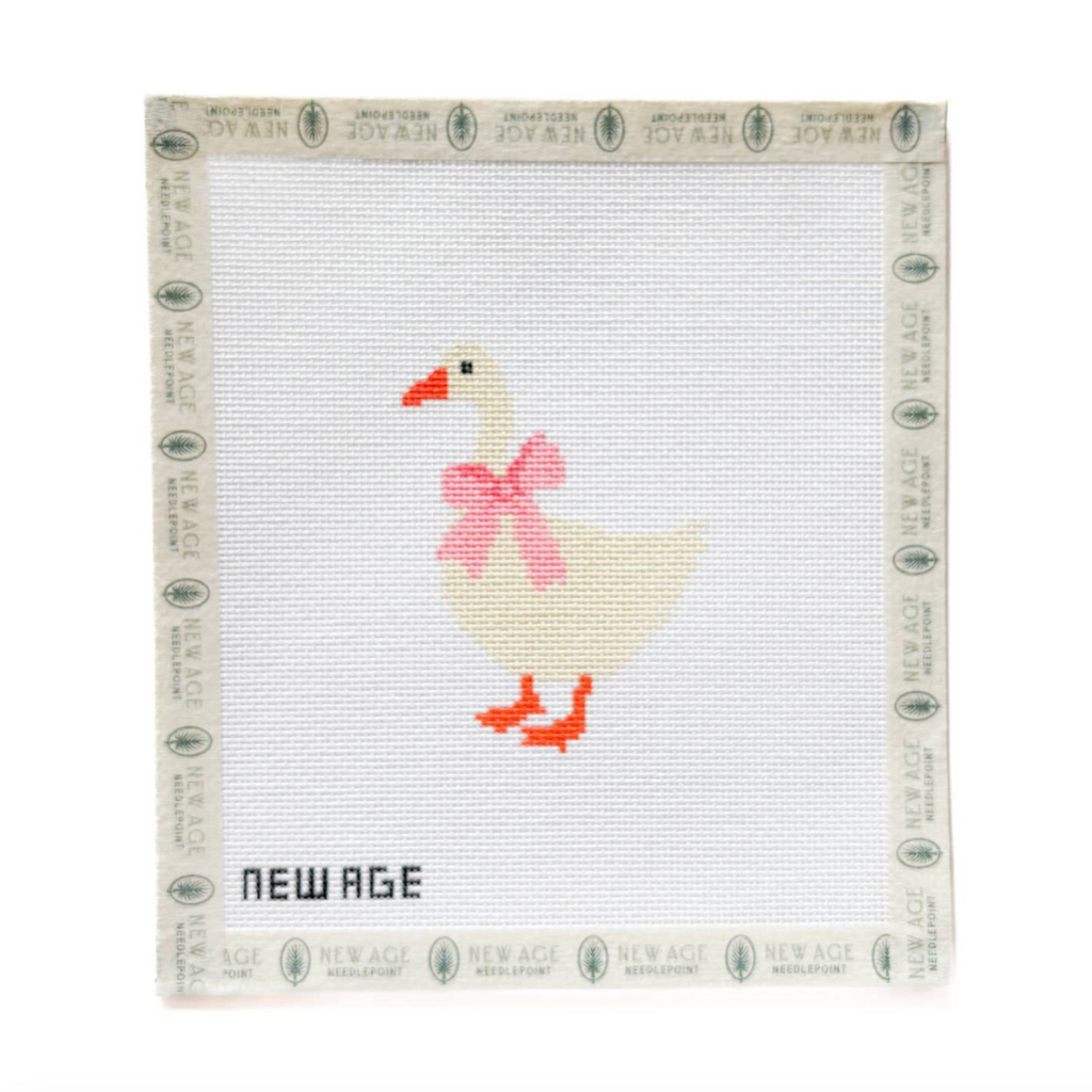 Pink Baby Goose Needlepoint Canvas