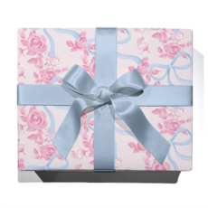 Watercolor Floral Bow Wrapping Paper - 3 Sheets