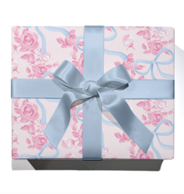 Watercolor Floral Bow Wrapping Paper - 3 Sheets
