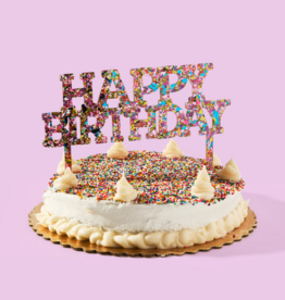 Happy Birthday Happy Confetti Cake Topper