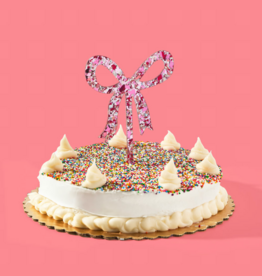 Pink Bow Confetti Cake Topper