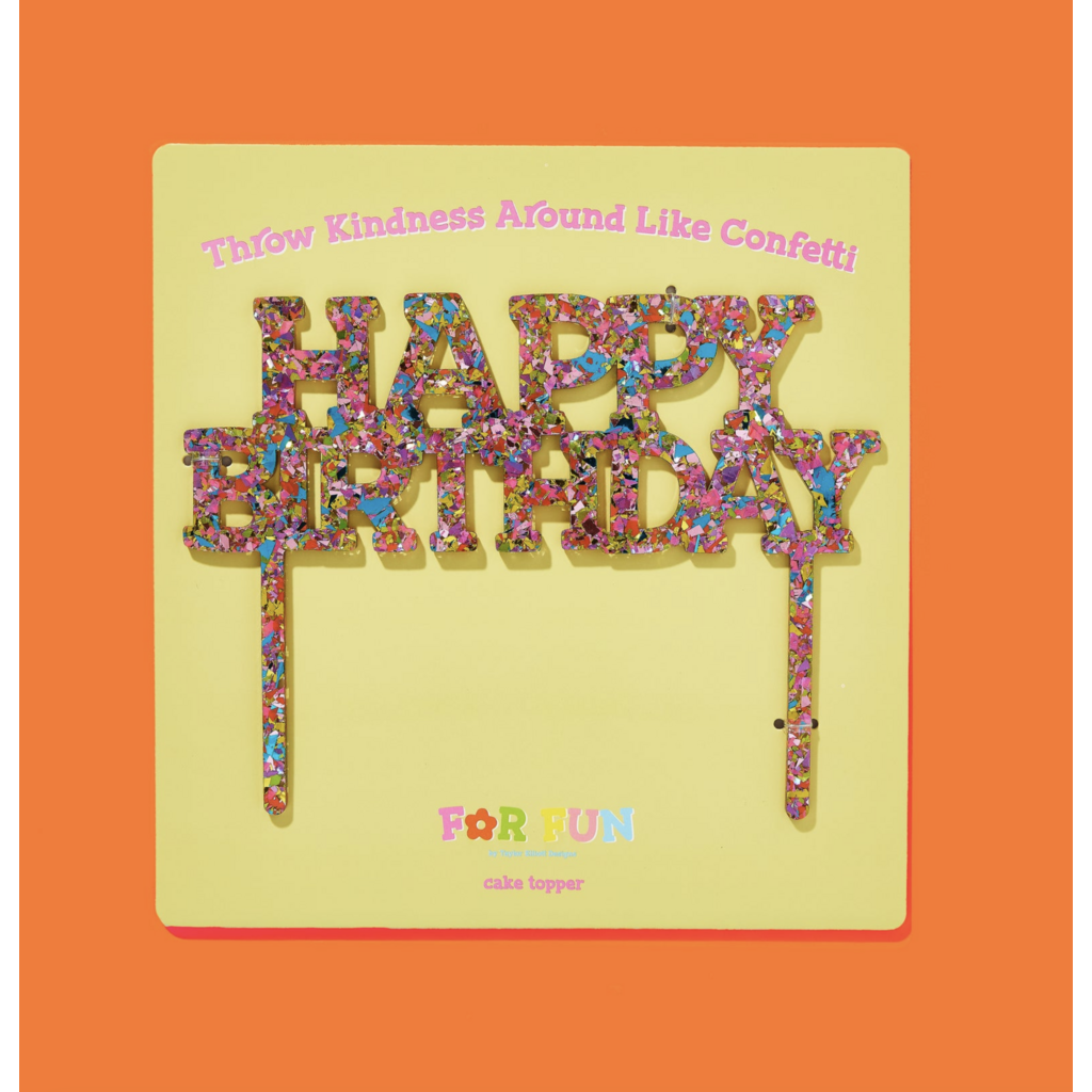 Happy Birthday Happy Confetti Cake Topper