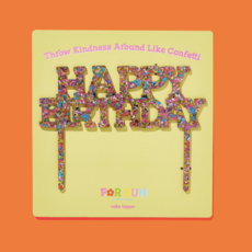 Happy Birthday Happy Confetti Cake Topper
