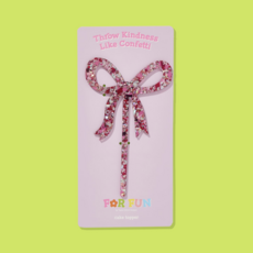Pink Bow Confetti Cake Topper
