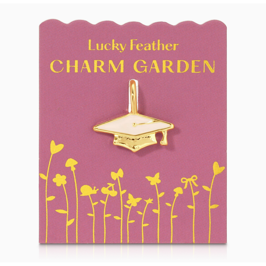 Gold Graduation Cap Charm