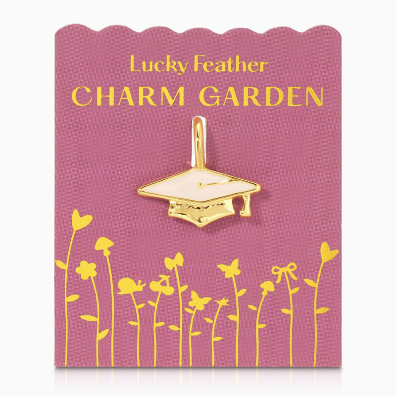 Gold Graduation Cap Charm