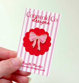 Pink Bow Needlepoint Needle Minder