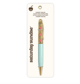 Mint Chip Cherry Smiles Floaty Ballpoint Pen