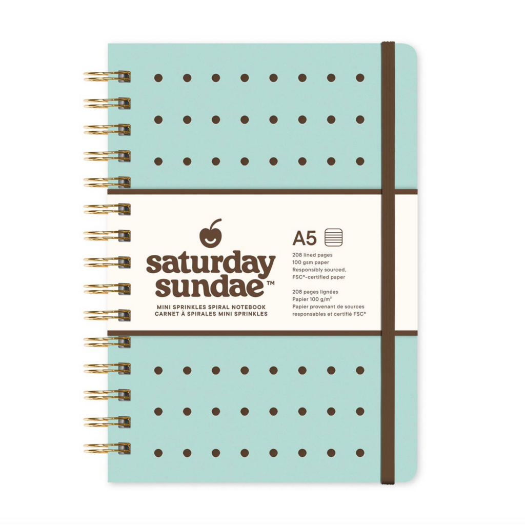 Mint Chip Mini Sprinkles Spiral Notebook