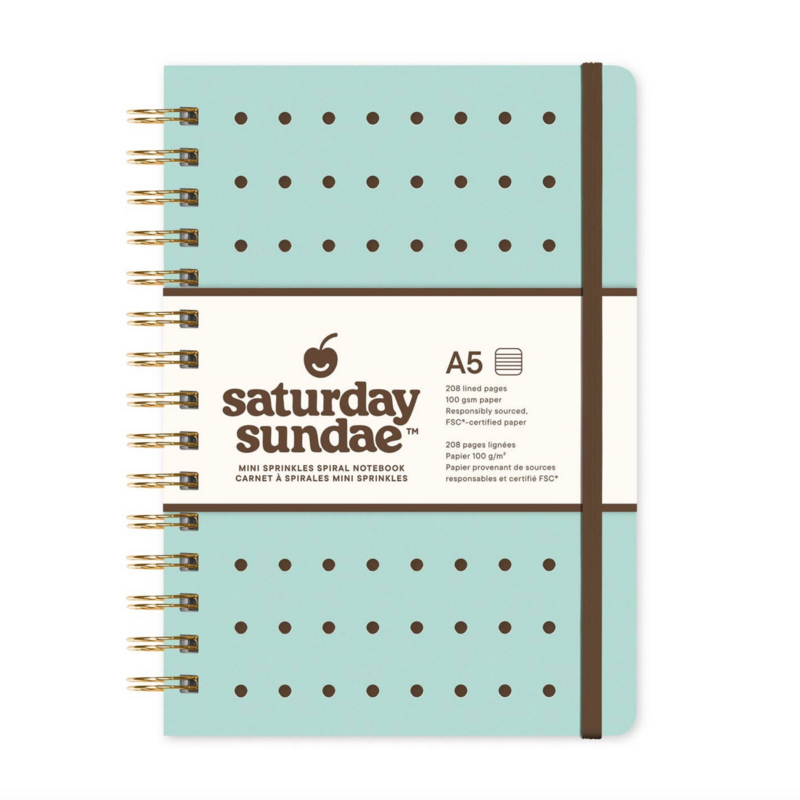 Mint Chip Mini Sprinkles Spiral Notebook