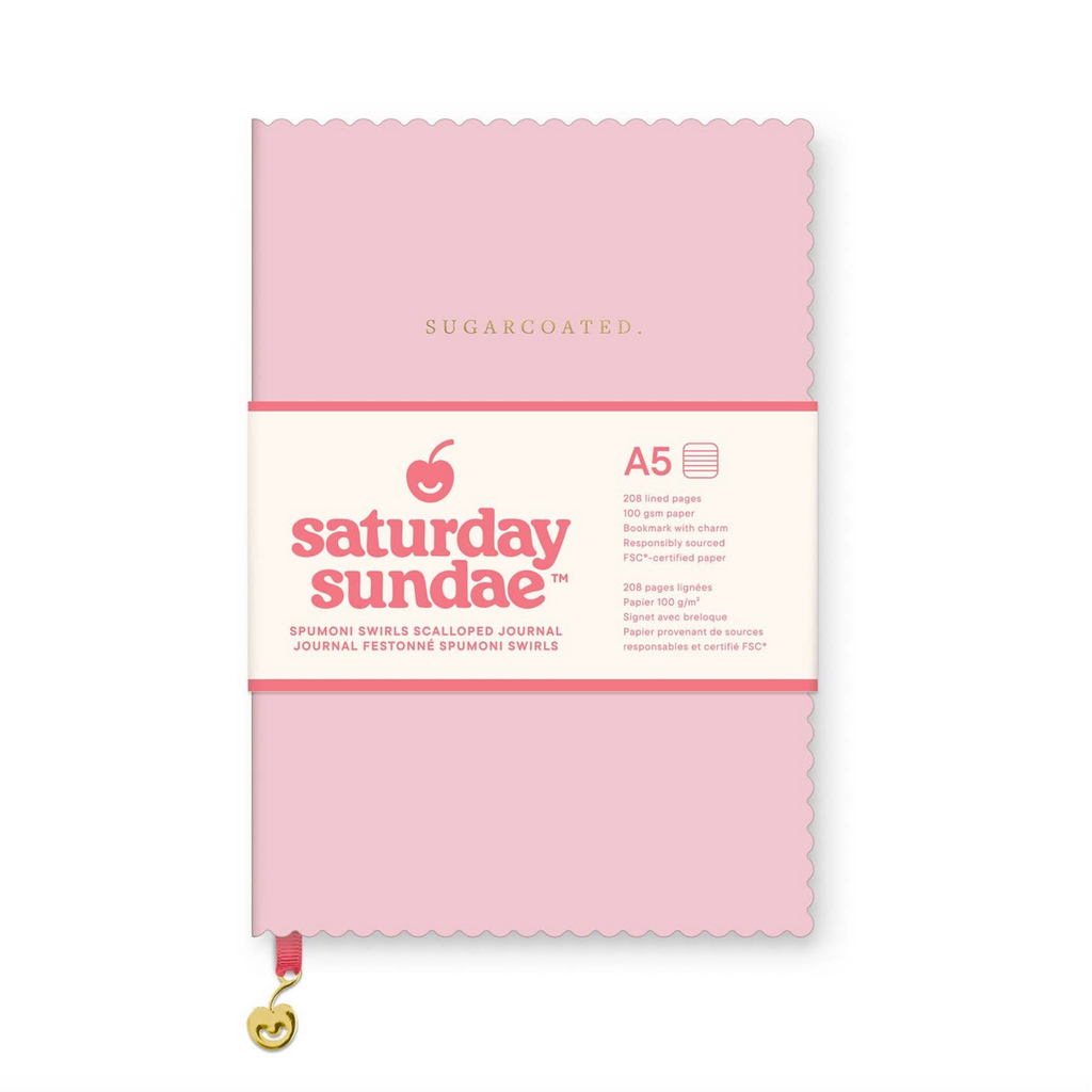 Bubble Gum Spumoni Swirls Scalloped Journal