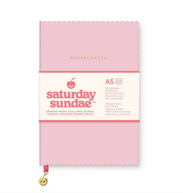 Bubble Gum Spumoni Swirls Scalloped Journal