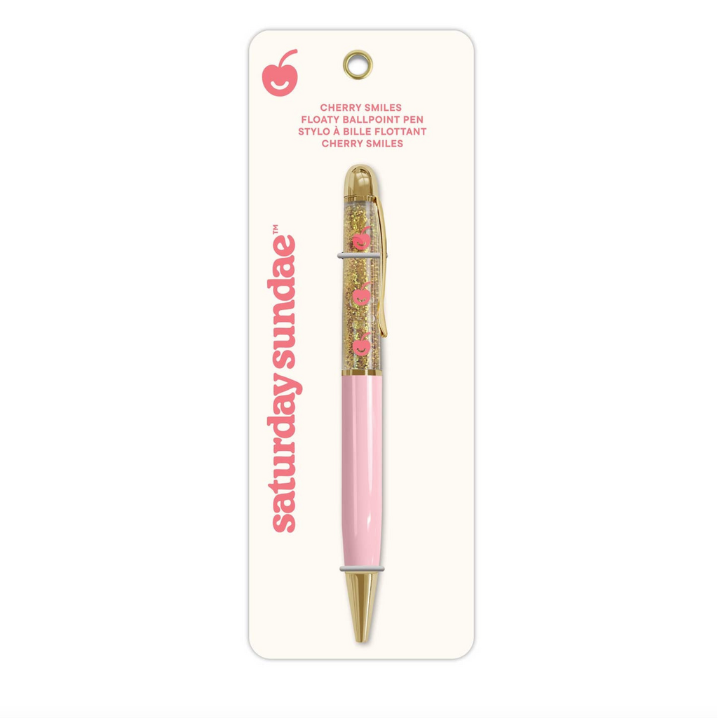 Bubble Gum Cherry Smiles Floaty Ballpoint Pen