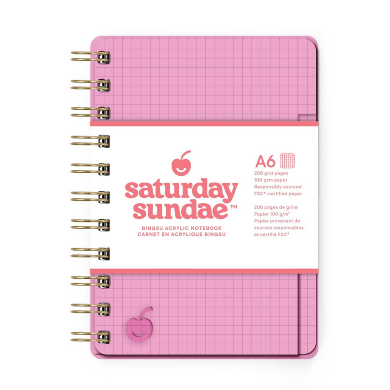 Strawberry Bingsu Acrylic Notebook