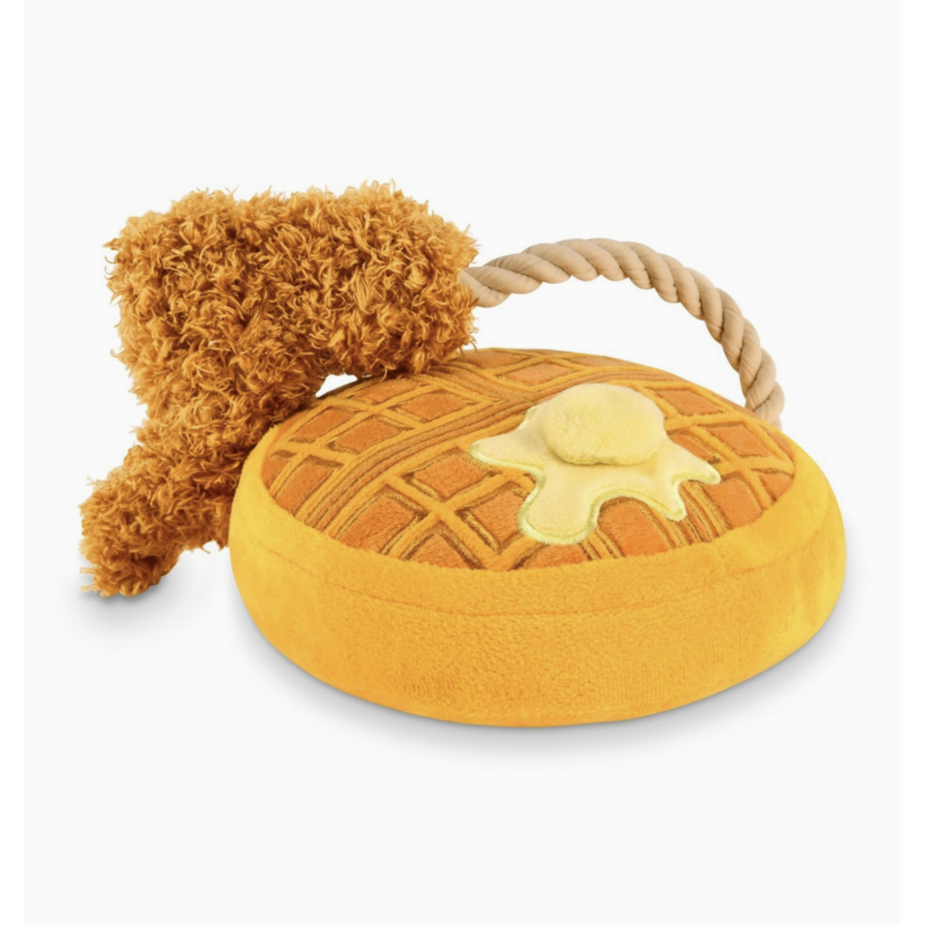 Chicken & Woofles Barking Brunch Dog Toy