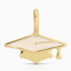 Gold Graduation Cap Charm