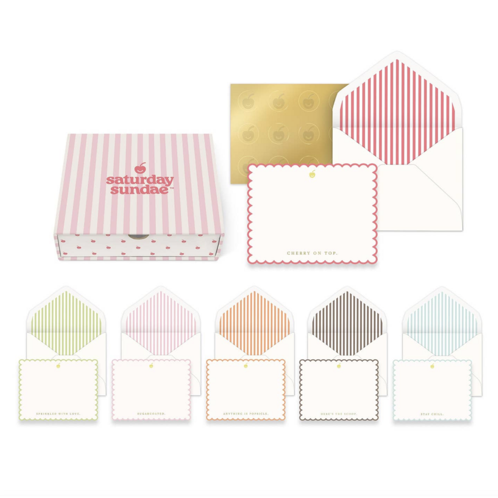 Sugar Sprinkles Cherry On Top Notecard Set
