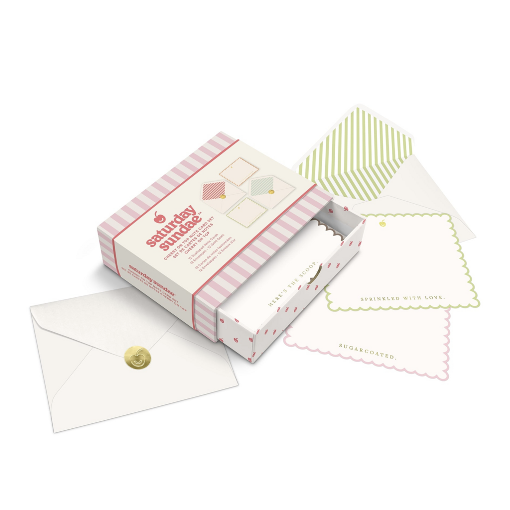 Sugar Sprinkles Cherry On Top Notecard Set
