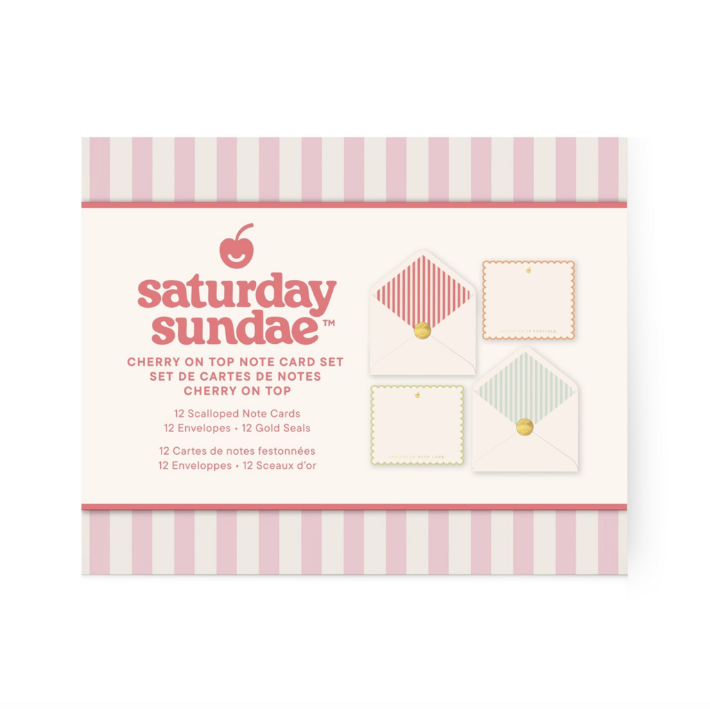 Sugar Sprinkles Cherry On Top Notecard Set