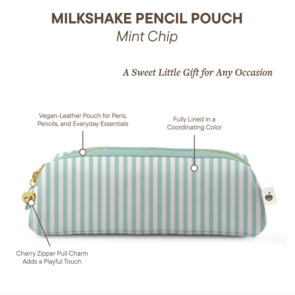 Mint Chip Milkshake Pencil Pouch