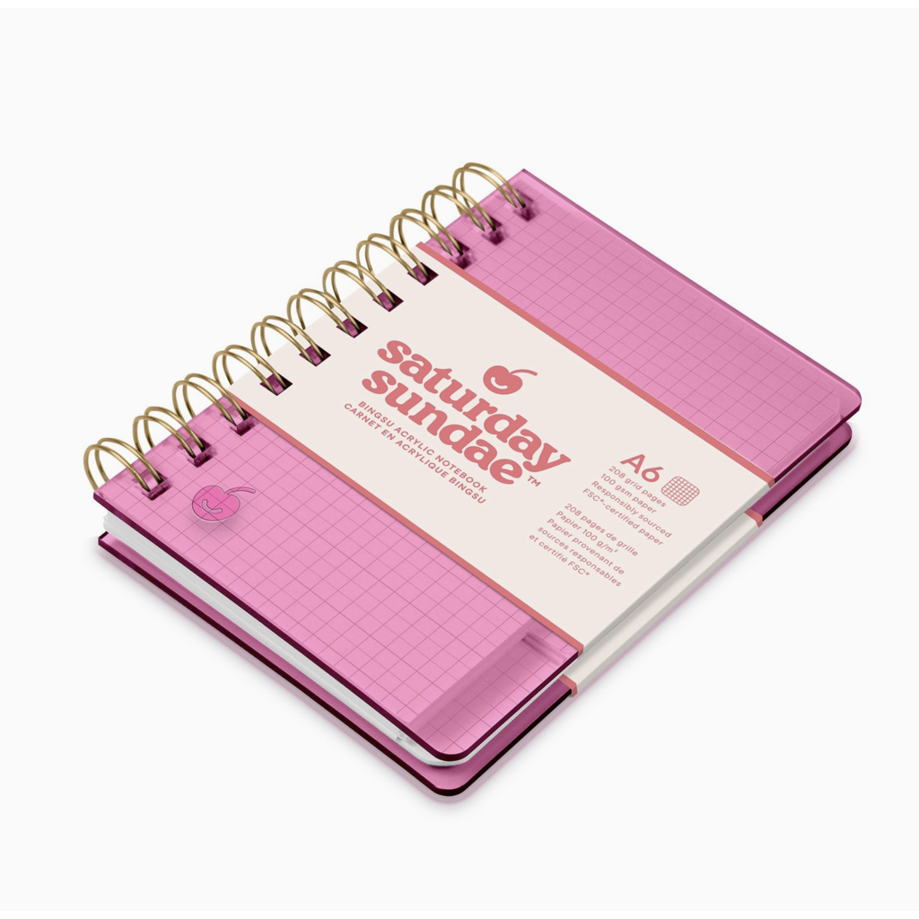 Strawberry Bingsu Acrylic Notebook