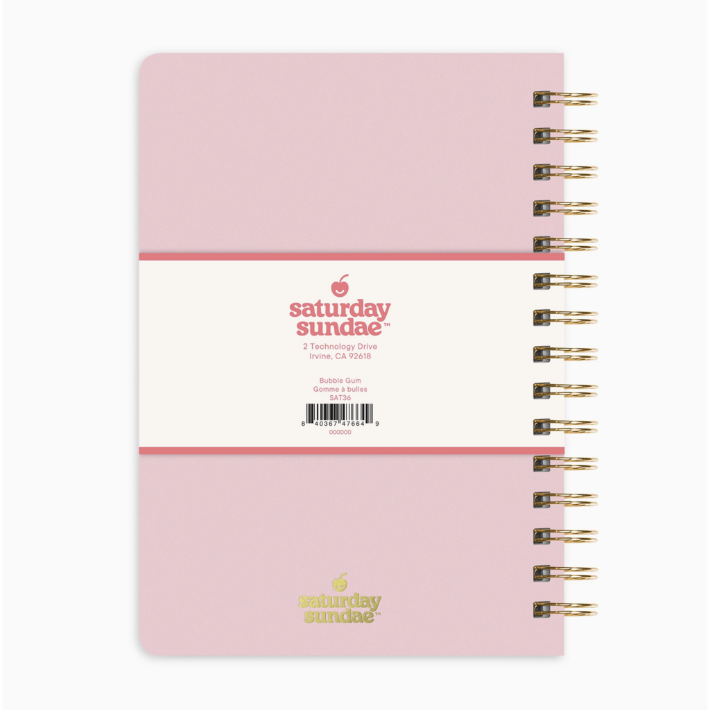 Bubble Gum Mini Sprinkles Spiral Notebook