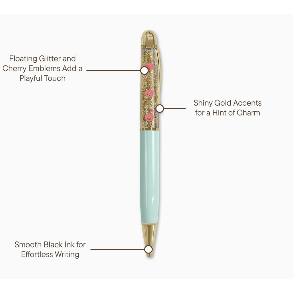 Mint Chip Cherry Smiles Floaty Ballpoint Pen