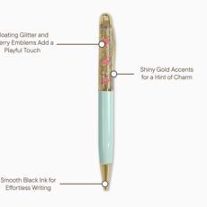 Mint Chip Cherry Smiles Floaty Ballpoint Pen