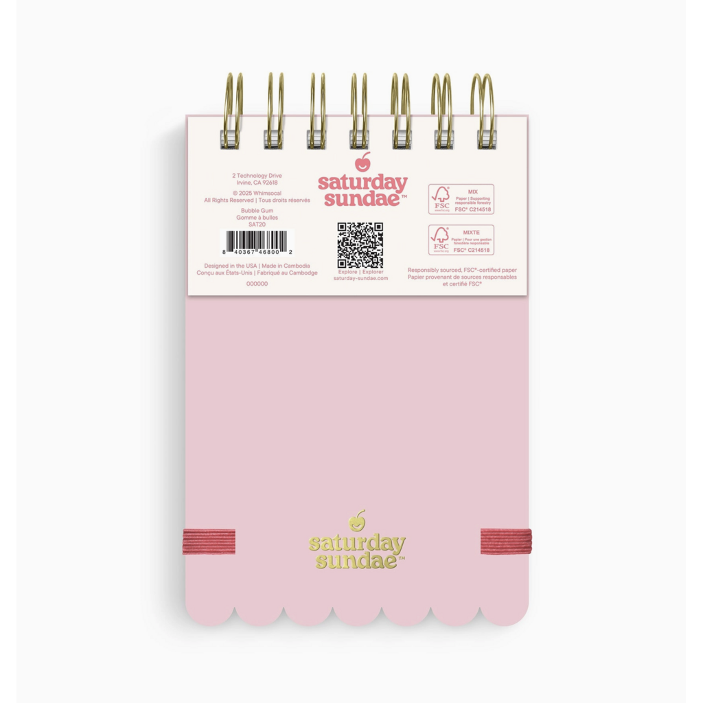 Bubble Gum Mini Spumoni Swirls Notepad