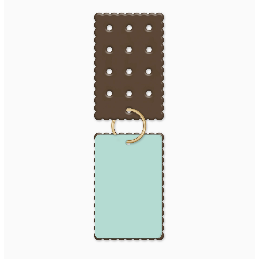 Mini Mint Ice Cream Sandwich Charm Note Cards