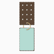 Mini Mint Ice Cream Sandwich Charm Note Cards