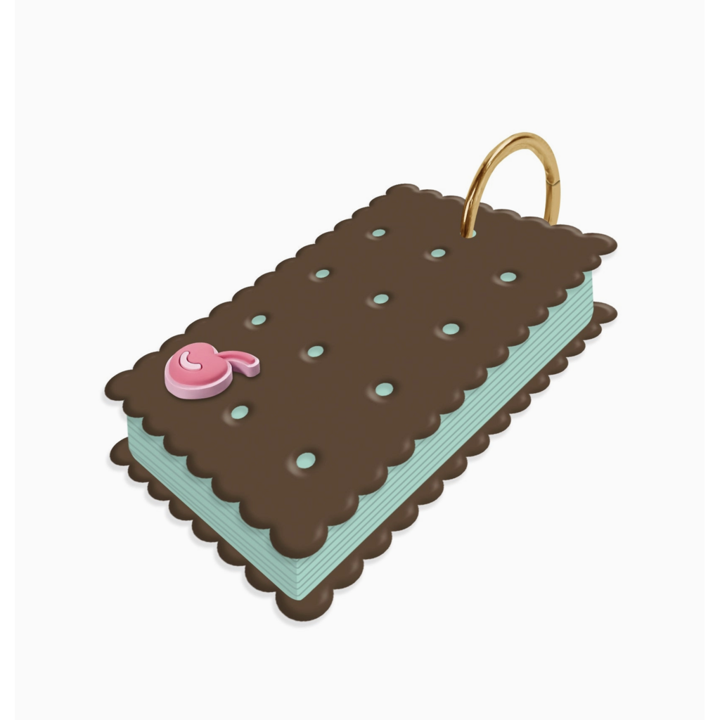 Mini Mint Ice Cream Sandwich Charm Note Cards