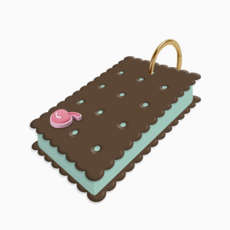 Mini Mint Ice Cream Sandwich Charm Note Cards