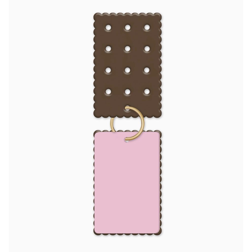 Strawberry Mini Ice Cream Sandwich Charm Notecards