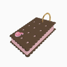 Strawberry Mini Ice Cream Sandwich Charm Notecards