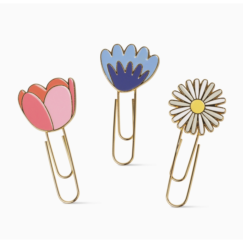 Floral Paperclips Set
