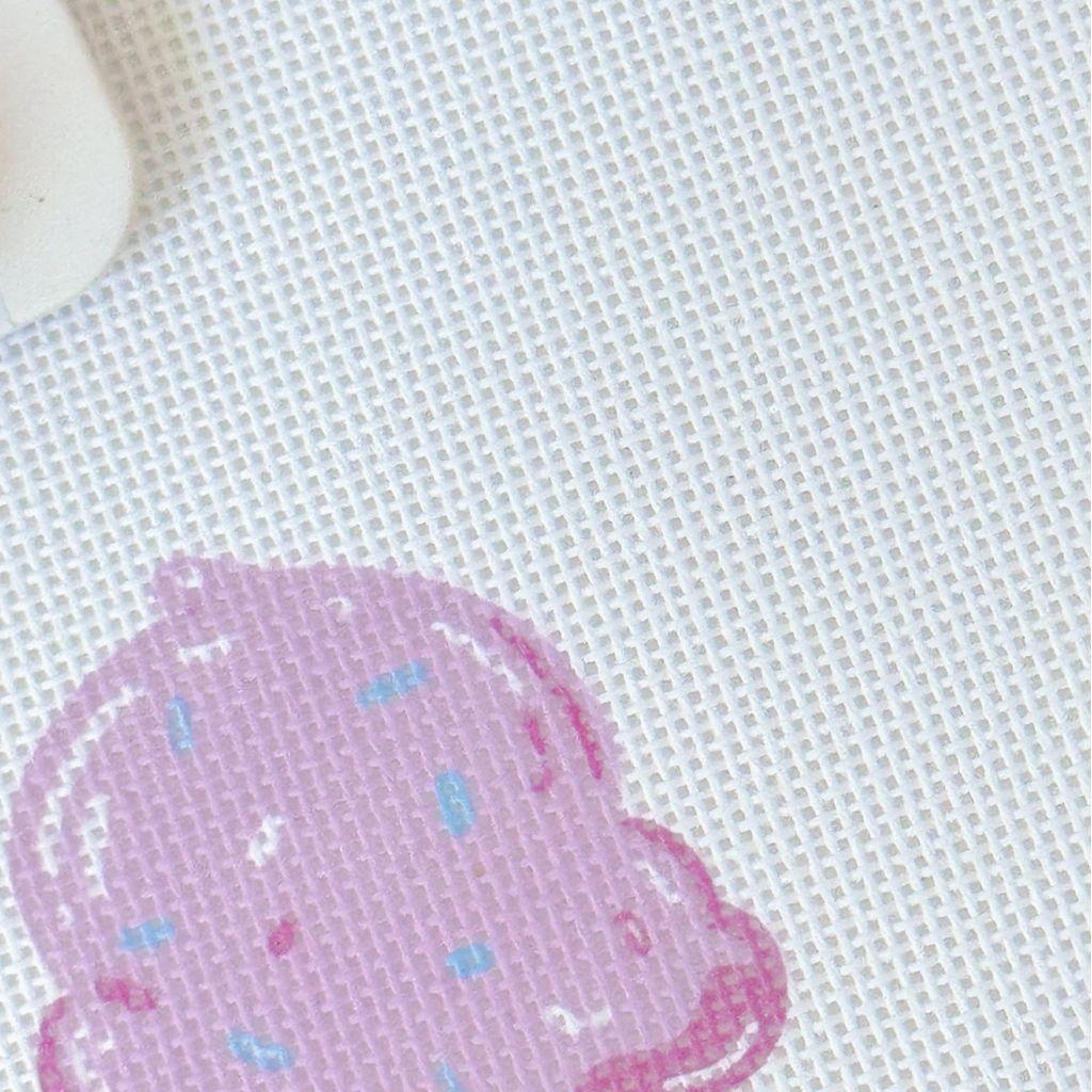 Summer Ice Cream Cone Needlepoint Canvas