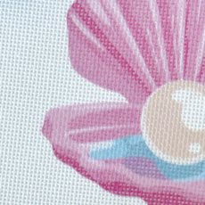 Pink Pearl Shell Needlepoint Canvas