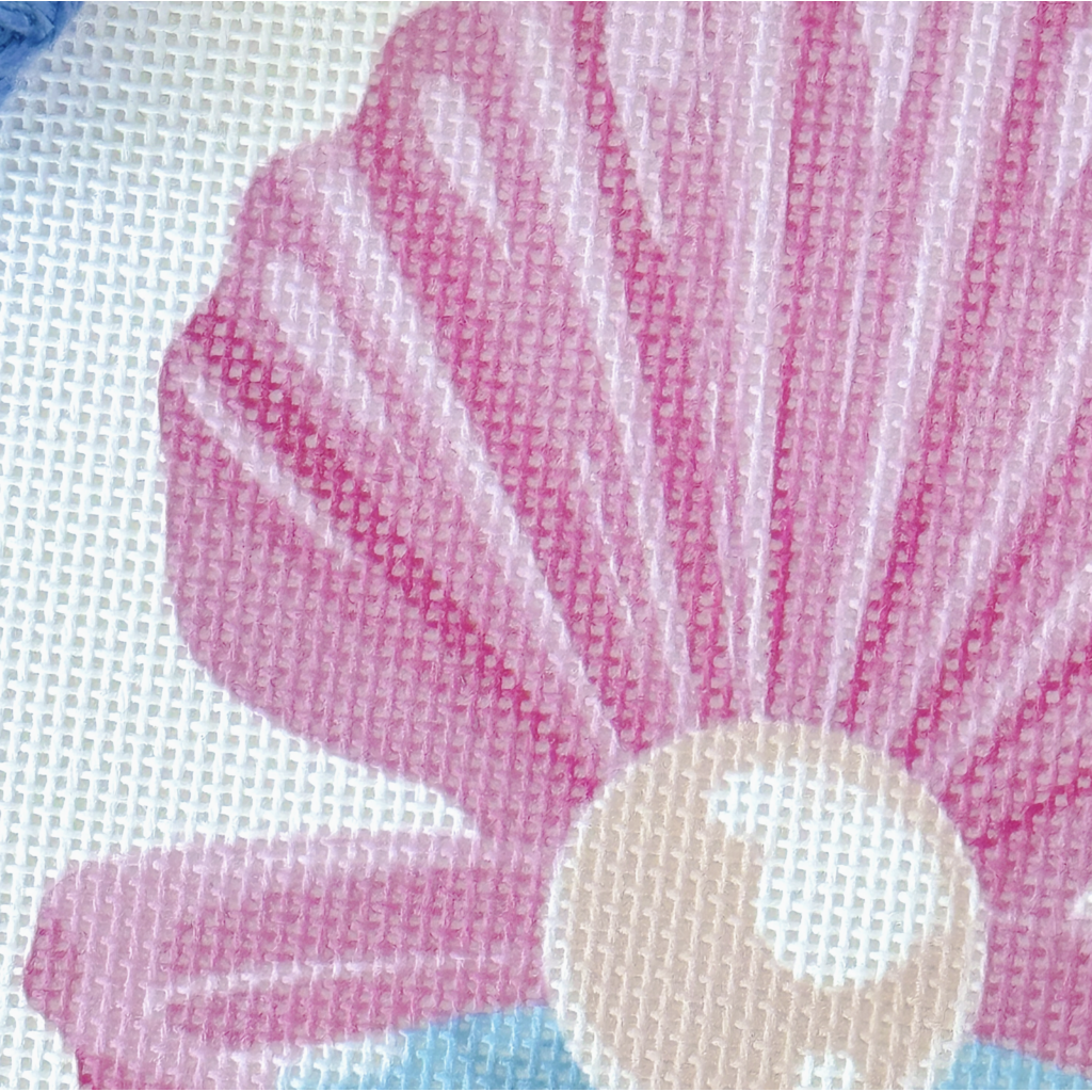 Pink Pearl Shell Needlepoint Canvas