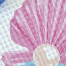 Pink Pearl Shell Needlepoint Canvas