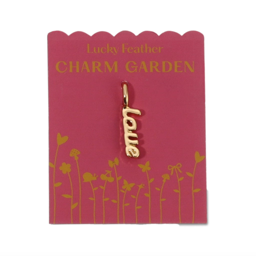 Gold Script L-O-V-E Charm