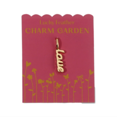 Gold Script L-O-V-E Charm