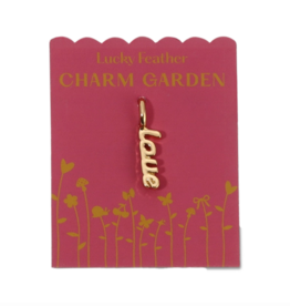 Gold Script L-O-V-E Charm
