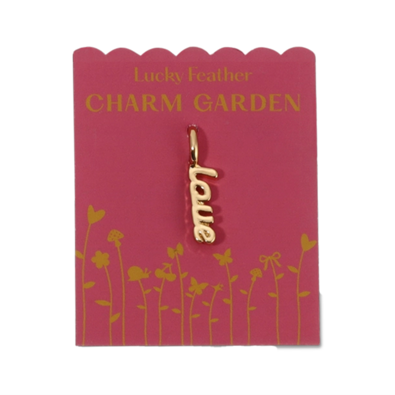 Gold Script L-O-V-E Charm