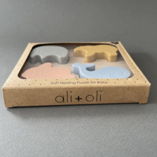 Baby Soft Silicone Mini-Animal Puzzle - 4 Piece